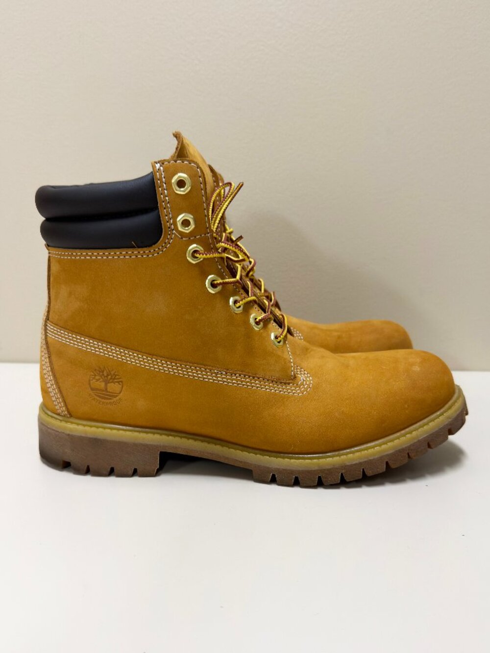 Timberland Boots 6-Inch Premium Double Collar Men's US 10 Wheat